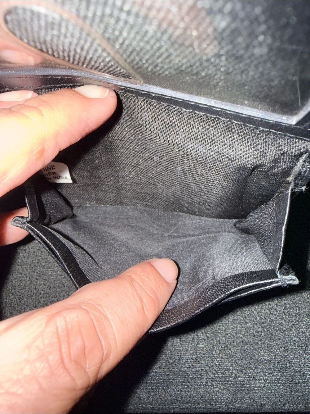 Simple Black Leather Card Holder